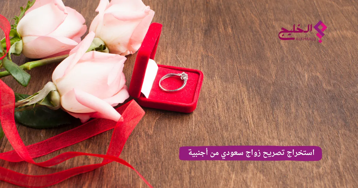 استخراج تصريح زواج سعودي من أجنبية