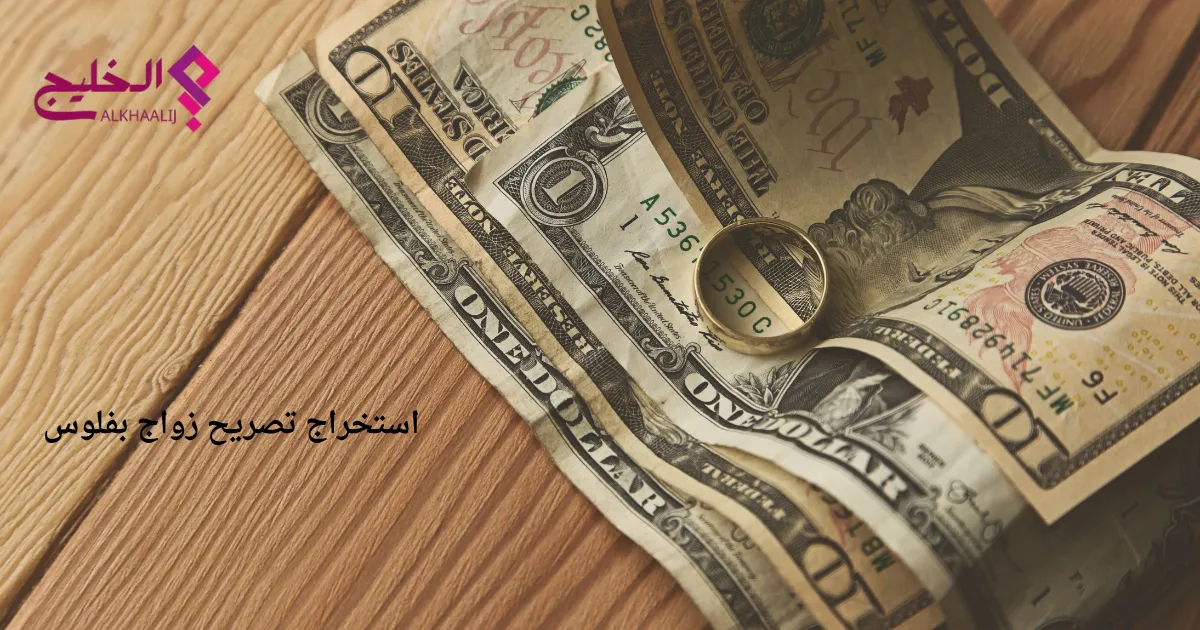 استخراج تصريح زواج بفلوس