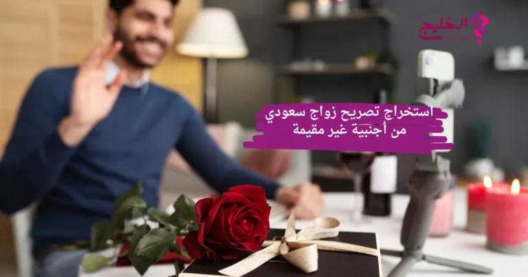 استخراج تصريح زواج سعودي من أجنبية غير مقيمة